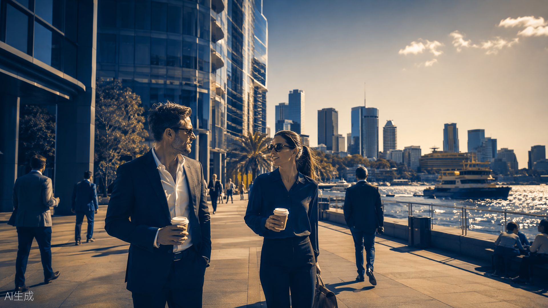 People enjoying a city view in Australia